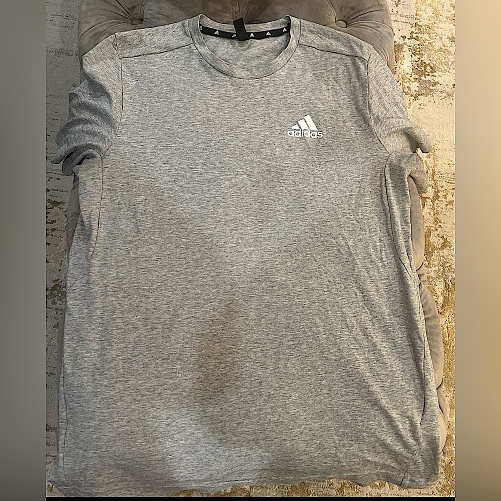 Adidas Grey Short Sleeve T-Shirt with Original Logo